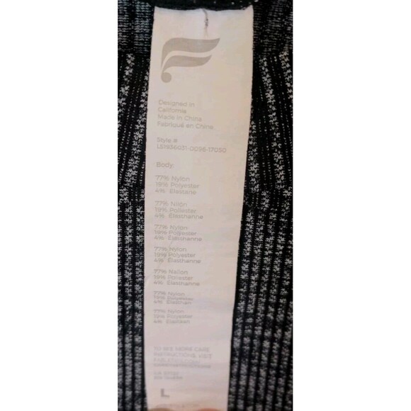 Fabletics Women's Crop Top Juliana Seamless L/S Ribbed Heather Running Sz Large - Picture 5 of 7